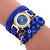 Montre femme bracelet Floral bleue