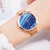 Montre femme classique femme quartz bleue