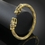 Bracelet Viking tête de loup FENRIR en or