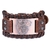 Bracelet Viking Tête de Loup wide brown -copper