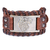 Bracelet Viking Tête de Loup wide brown -brown