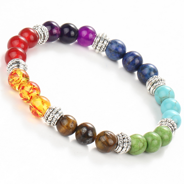 Bracelet pierre naturelle colorée 7 Chakra Femmes/Bracelets colsha