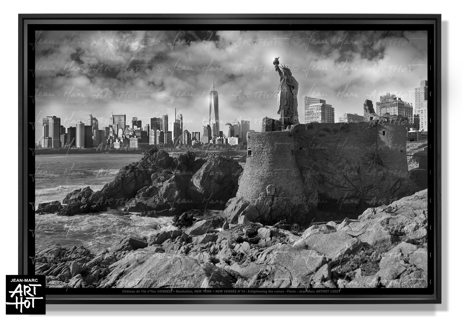 arthot-photo-art-b&amp;w-new-york-vendee-newvendee-014-2-ile-yeu-chateau-buildings-statue-liberte-HORIZ
