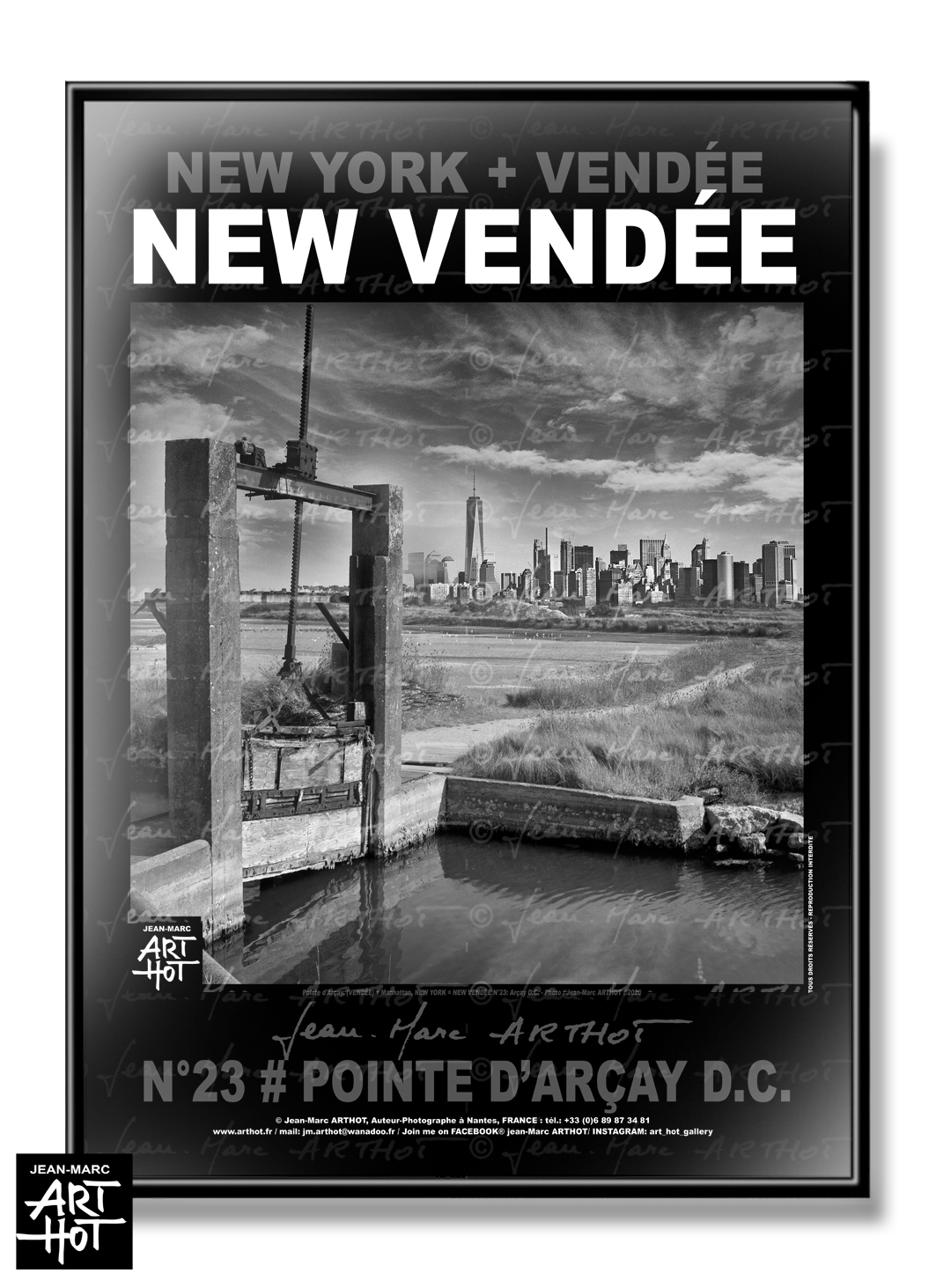 arthot-photo-art-b&amp;w-new-york-vendee-newvendee-023-la-faute-sur-mer-ecluse-pointe-arçay-buildongs-manhattan-AFFICHE