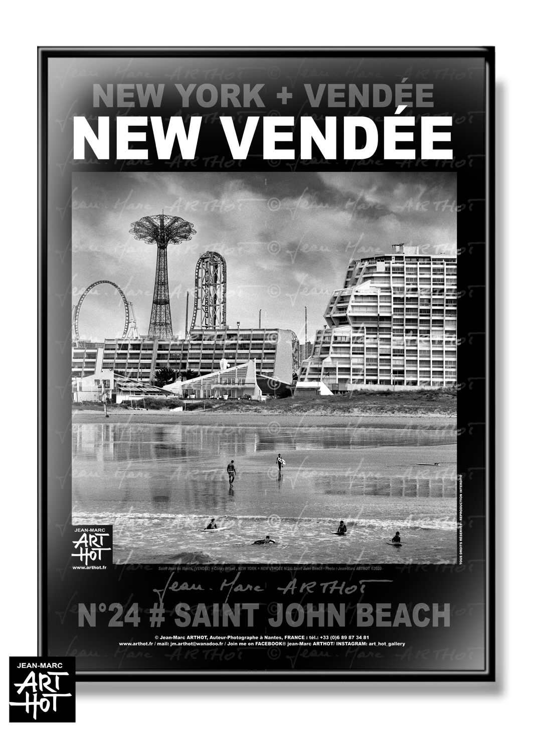 arthot-photo-art-b&amp;w-new-york-vendee-newvendee-024-saint-jean-de monts-manèges-brooklyn-coney-island-surf-AFFICHE