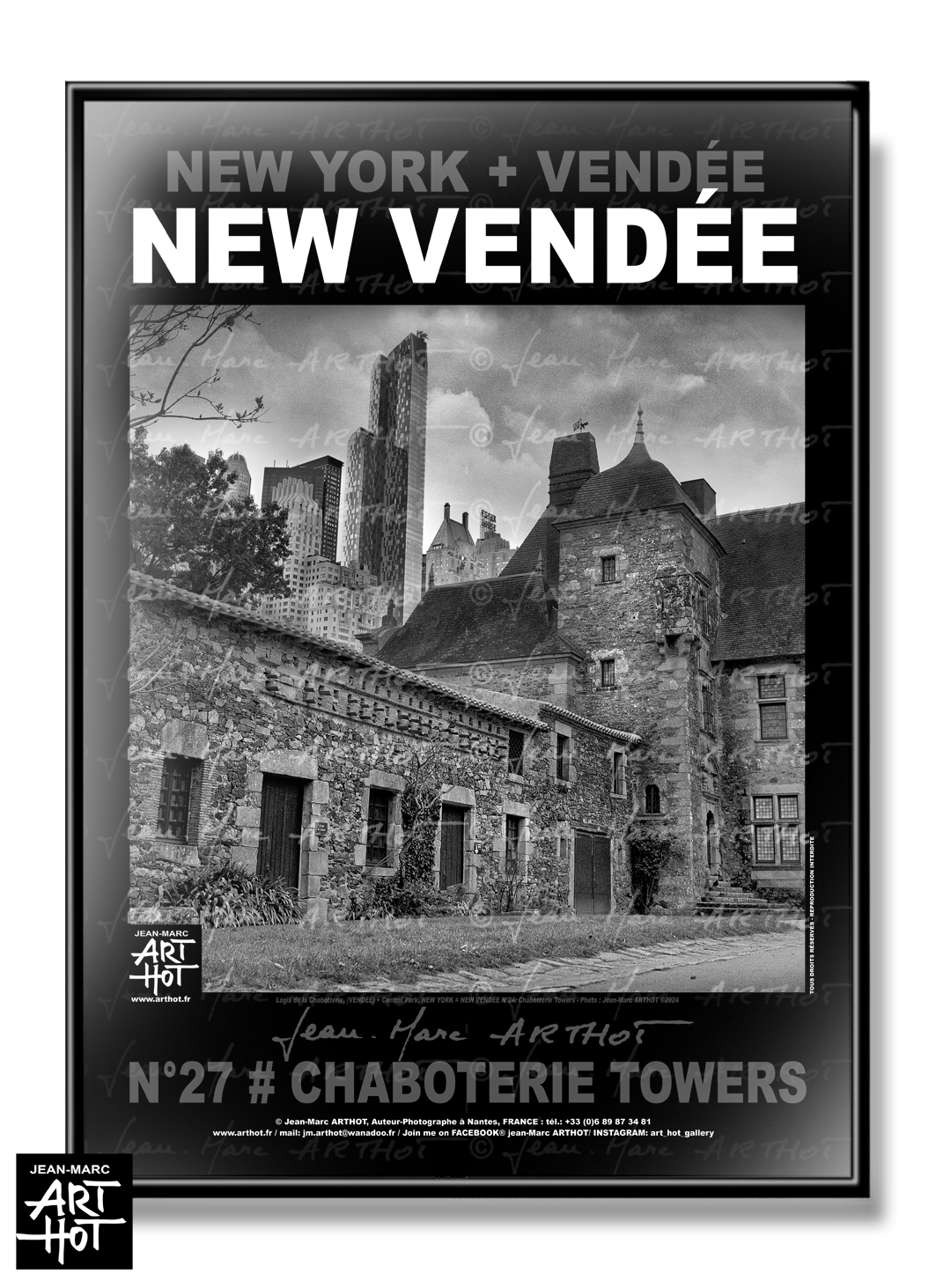 arthot-photo-art-b&amp;w-new-york-vendee-newvendee-027-chateau-logis-chabotterie-buildings-manhattan-AFFICHE