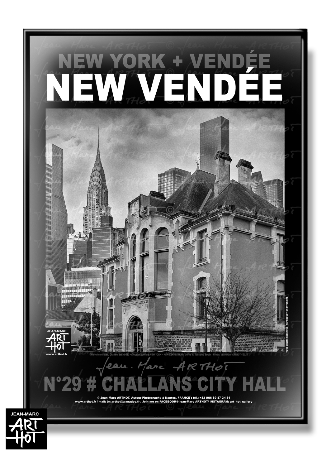 arthot-photo-art-b&amp;w-new-york-vendee-newvendee-029-challans-office-tourisme-maiire-chrysler-buildings-manhattan-AFFICHE