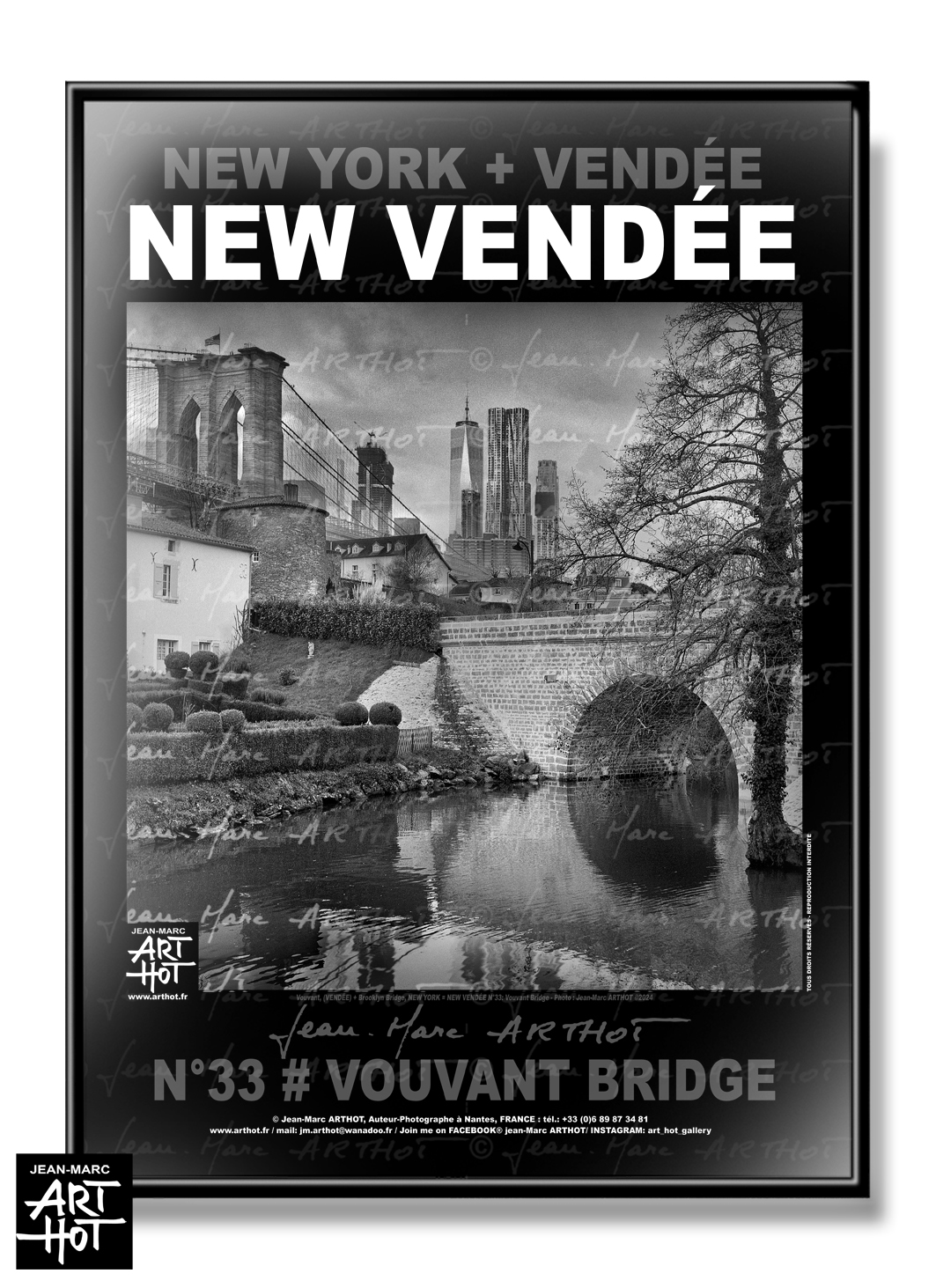 arthot-photo-art-b&amp;w-new-york-vendee-newvendee-033-vouvant-village-pont-brooklyn-riviere-AFFICHE