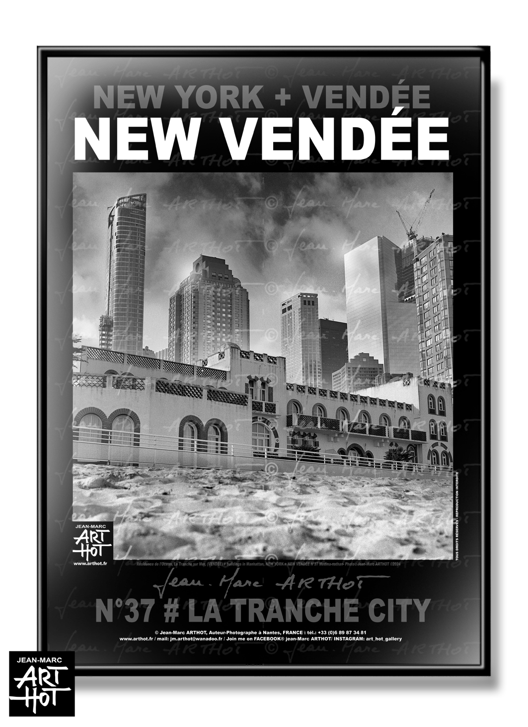 arthot-photo-art-b&amp;w-new-york-vendee-newvendee-037-la-tranche-sur-mer-residence-ocean-mauresque-manhattan-AFFICHE
