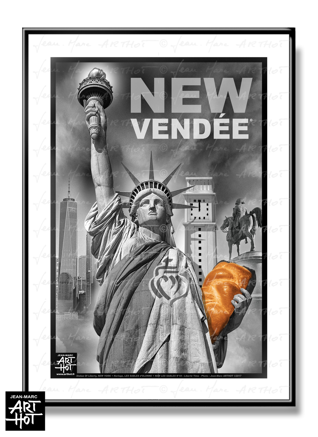 arthot-photo-art-b&amp;w-new-york-vendee-newvendee-040-statue-liberte-brioche-napoleon-AFFICHE-VERTIC-COUL