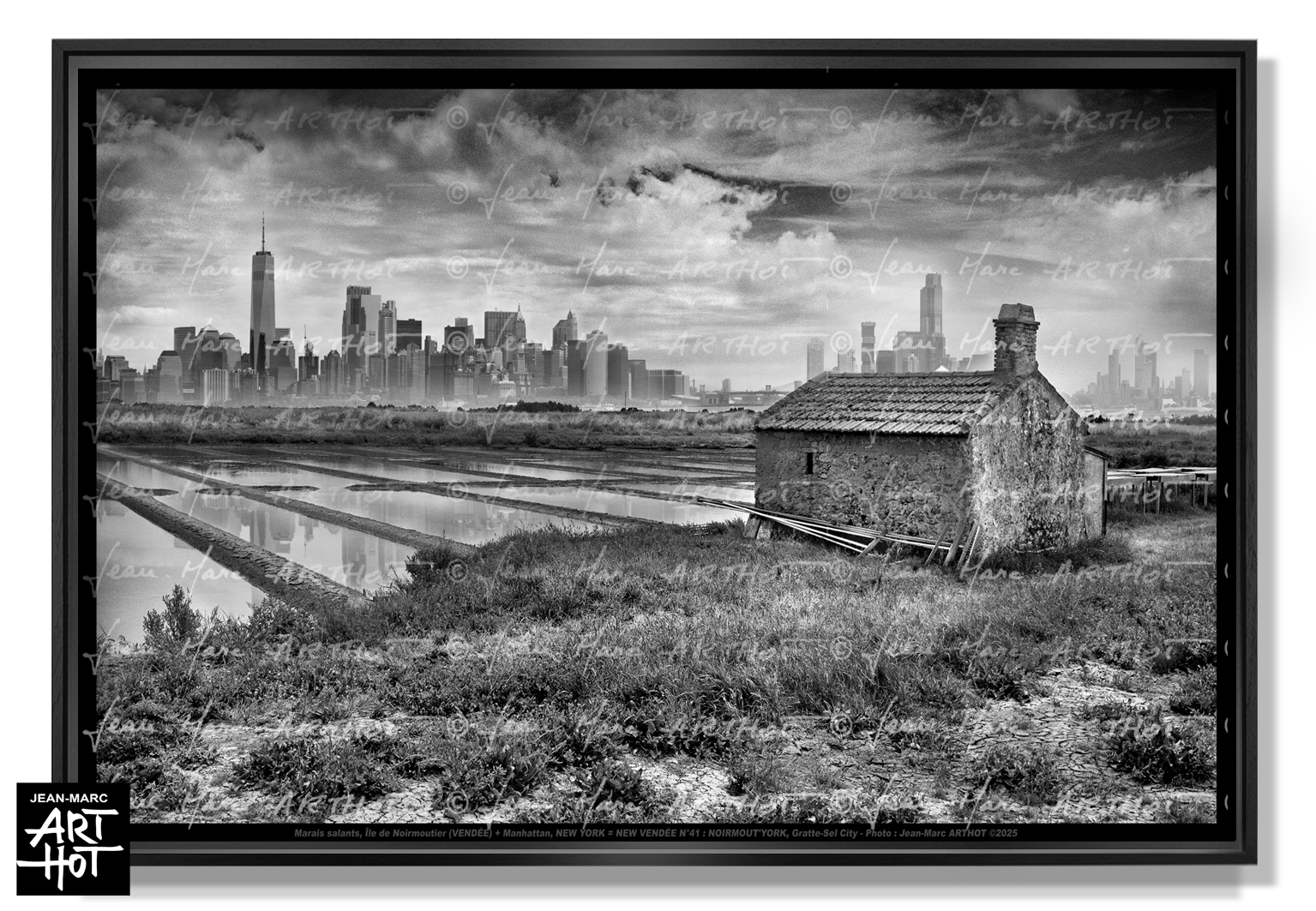 arthot-photo-art-b&amp;w-new-york-vendee-newvendee-041-noimoutier-marais-maison-skyline-manhattan-HORIZ