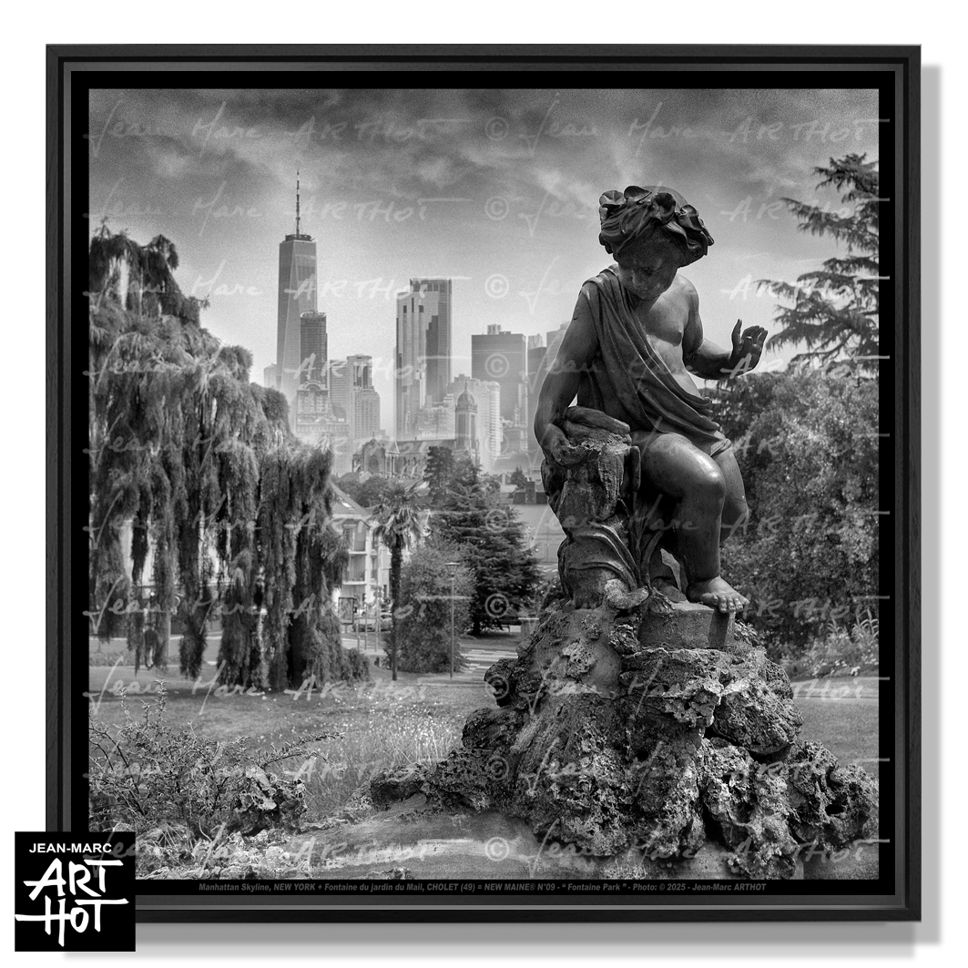 arthot-photo-art-b&amp;w-new-york-maine-et-loire-newmaine-09-cholet-fontaine-jardin-mail-ange-Buildings