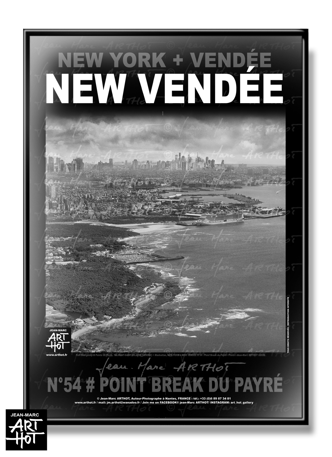arthot-photo-art-b&amp;w-new-york-vendee-newvendee-54-talmont-saint-hilaire-port-bourgenay-pointe-payré-manahattan-paquebot-brooklyn-AFFICHE