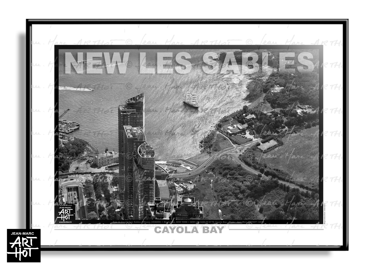arthot-photo-art-b&amp;w-new-york-vendee-sables-olonne-newlessables-076-BIS-baie-cayola-manhattan-belem-aerien-Horiz-AFFICHE