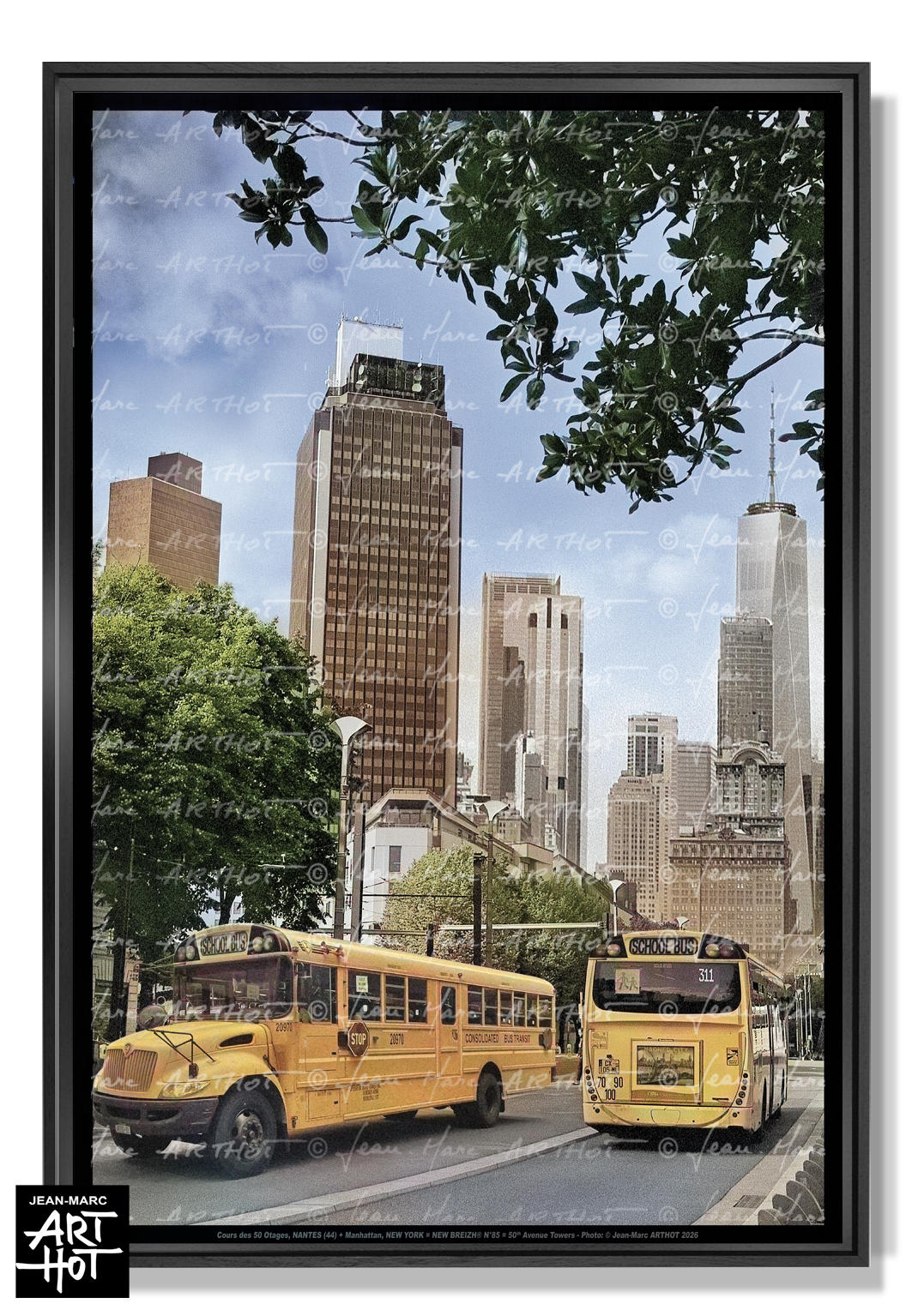 arthot-photo-art-b&amp;w-new-york-bretagne-newbreizh-085-loire-atlantique-44-nantes-cours-50-otages-school-bus-yellow-jaunes-tours-bretagne-manhattan-buildings-VERTIC-COULEUR