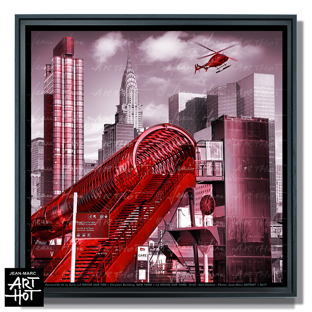 arthot-photo-art-b&amp;w-new-york-vendee-la-roche-sur-yon-002-passerelle-gare-helicoptere-buildings-COUL