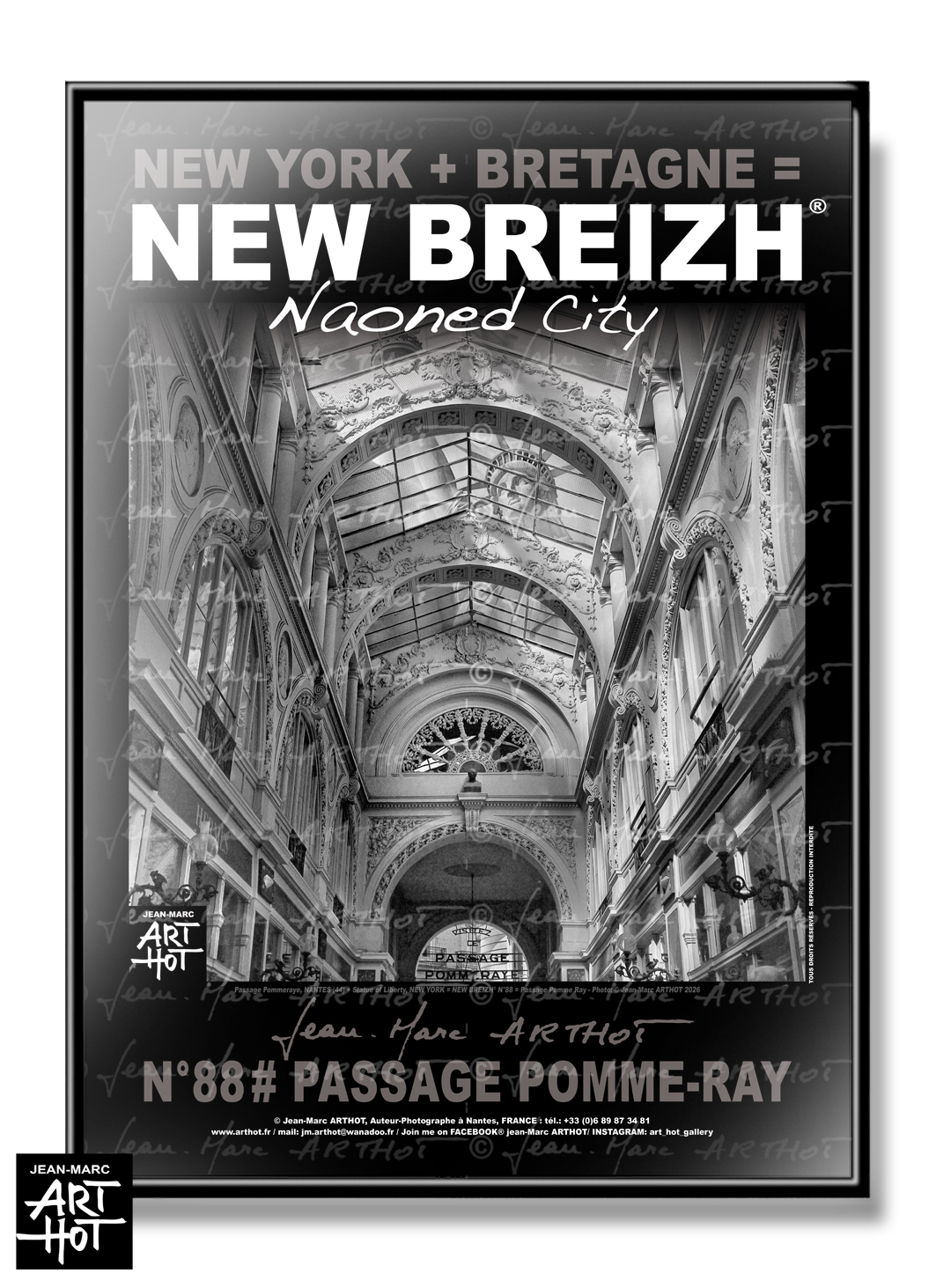arthot-photo-art-b&amp;w-new-york-bretagne-newbreizh-088-loire-atlantique-44-nantes-passage-pommeraye-entrée-nord-statue-liberté-VERTIC-AFF