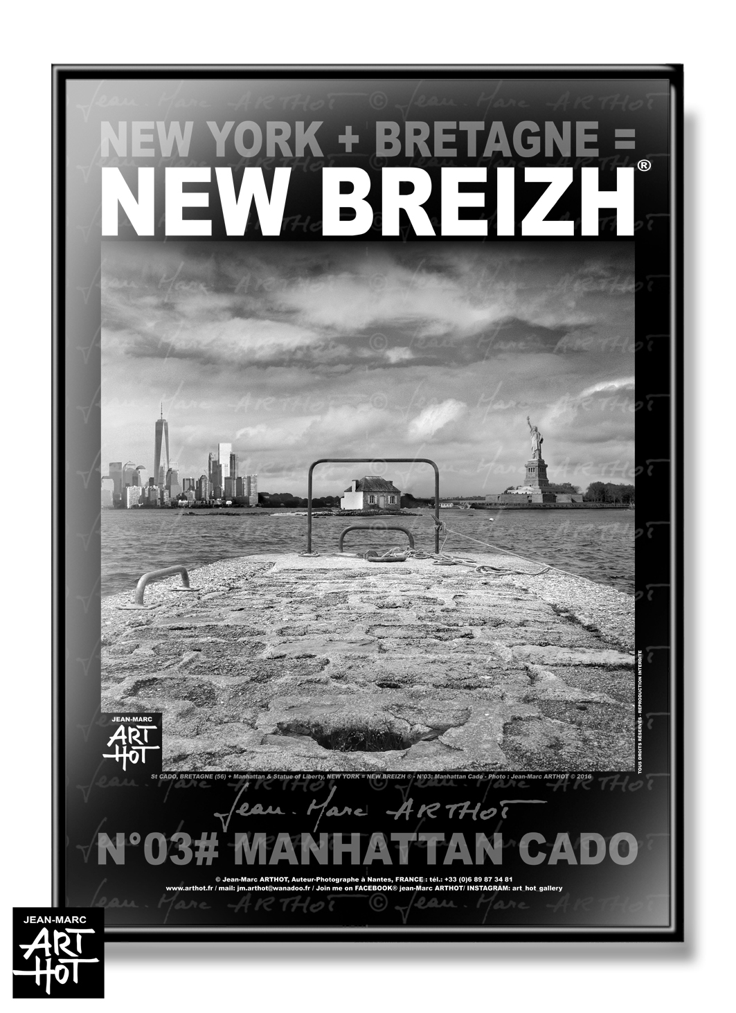 arthot-photo-art-b&amp;w-new-york-bretagne-newbreizh-003-morbihan-56-saint-cado-maison-liberty-AFFICHE