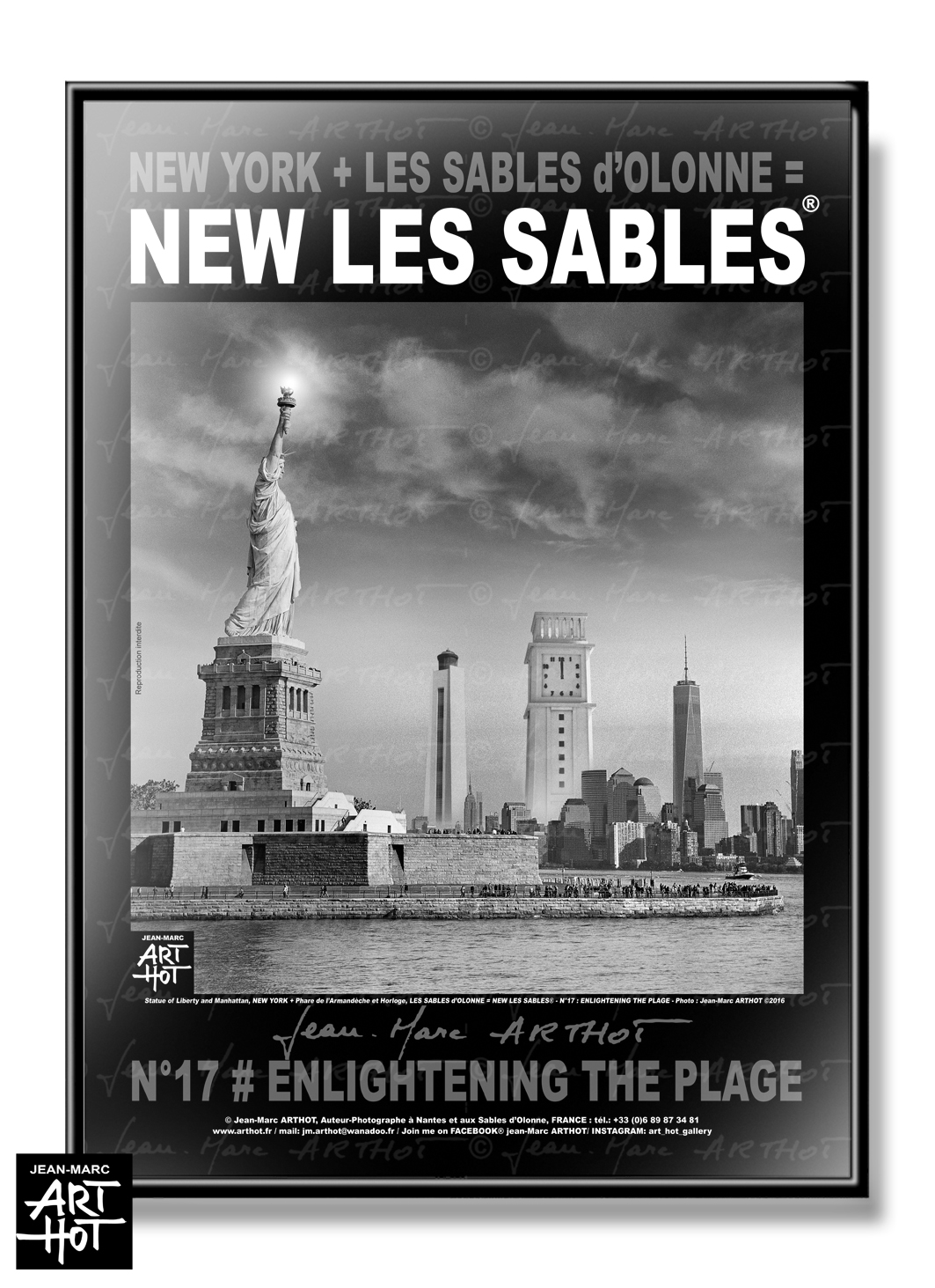 arthot-photo-art-b&amp;w-new-york-vendee-sables-olonne-newlessables-017-enlightening-liberty-AFFICHE