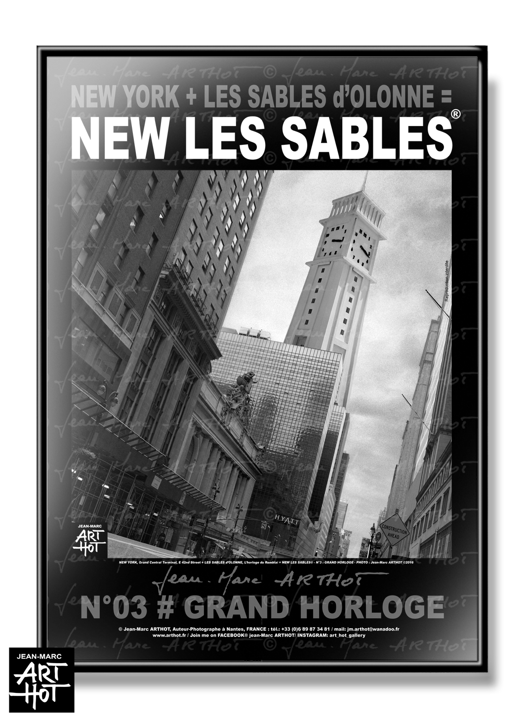 arthot-photo-art-b&amp;w-new-york-vendee-sables-olonne-newlessables-003-horloge-grand-central-AFFICHE
