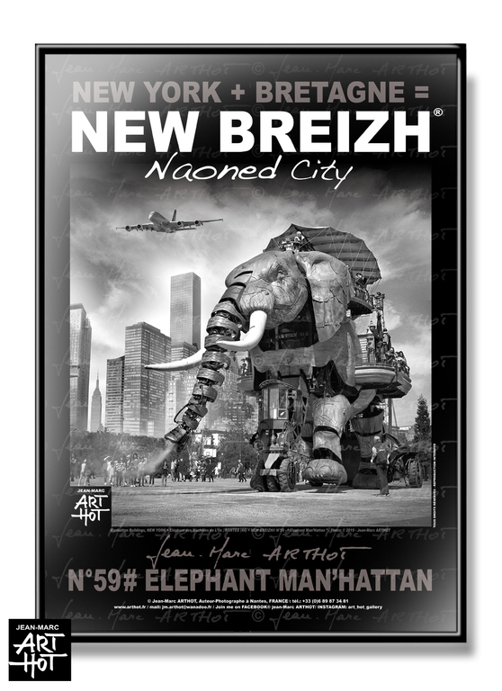 AFFICHE N B NEW YORK BRETAGNE LOIRE ATL 44 NANTES NBZH59 ARTHOT