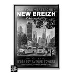 arthot-photo-art-b&w-new-york-bretagne-newbreizh-085-loire-atlantique-44-nantes-cours-50-otages-school-bus-yellow-jaunes-tours-bretagne-manhattan-buildings-AFFICHE