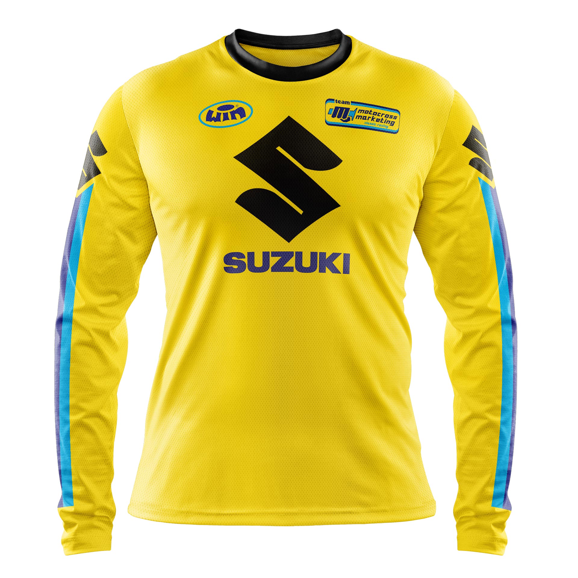 Maillot SUZUKI Aéré JJB Jaune Face