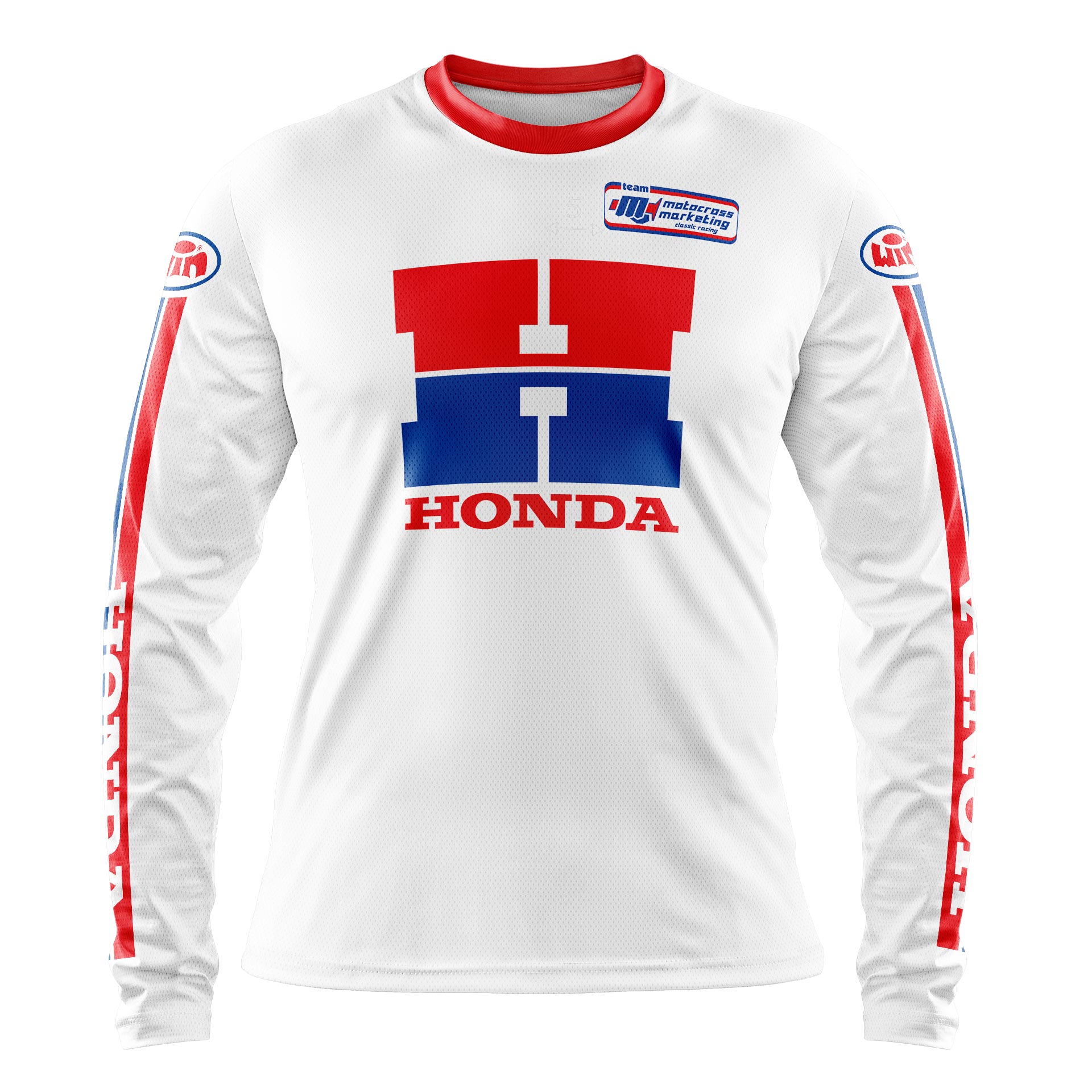 Maillot HONDA Aéré Blanc Face