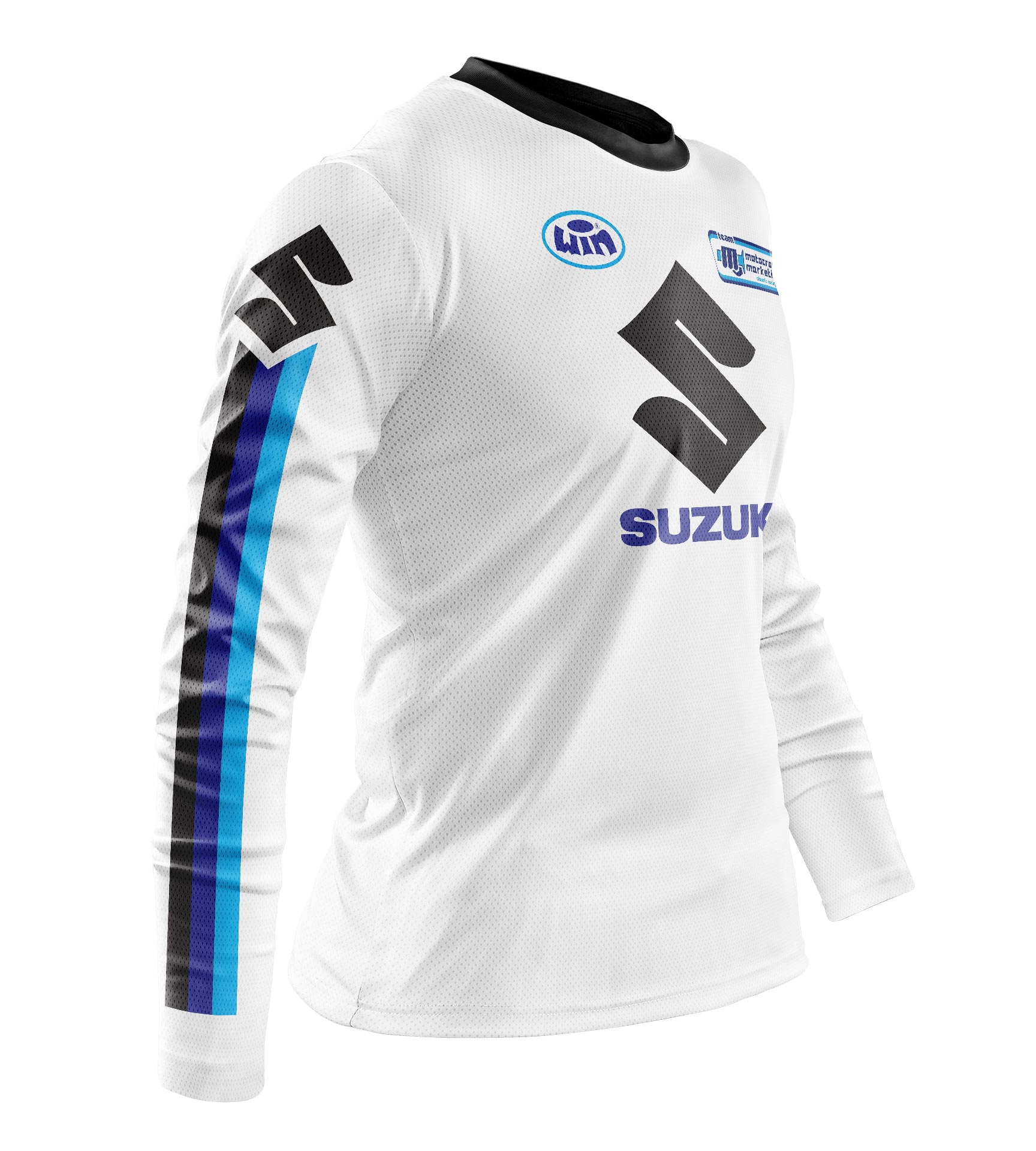 Maillot SUZUKI Aéré JJB Blanc Profil