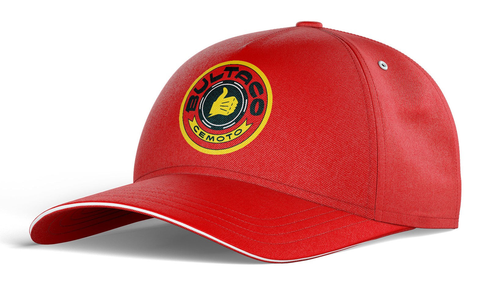 Casquette Coton Bultaco Cemoto Rouge Profil