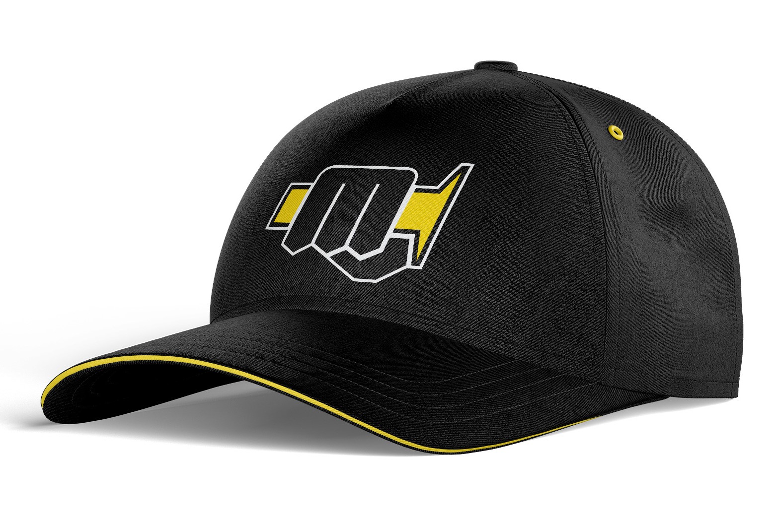 Casquette Coton MXM Origin Noir Jaune