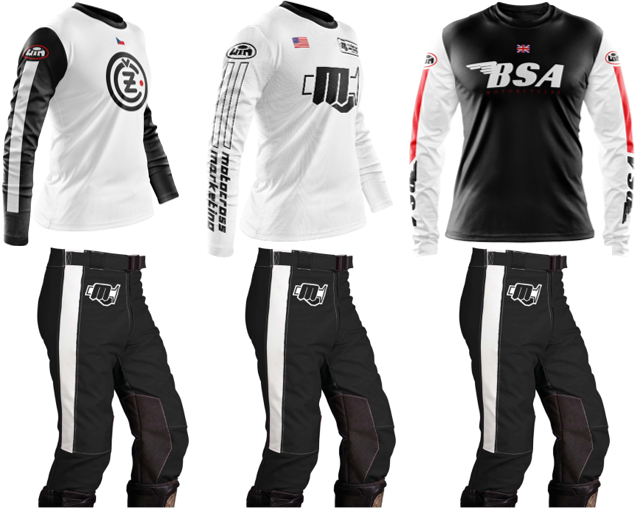 Pant Motocross Vintage Cordura BKWHBK Combos