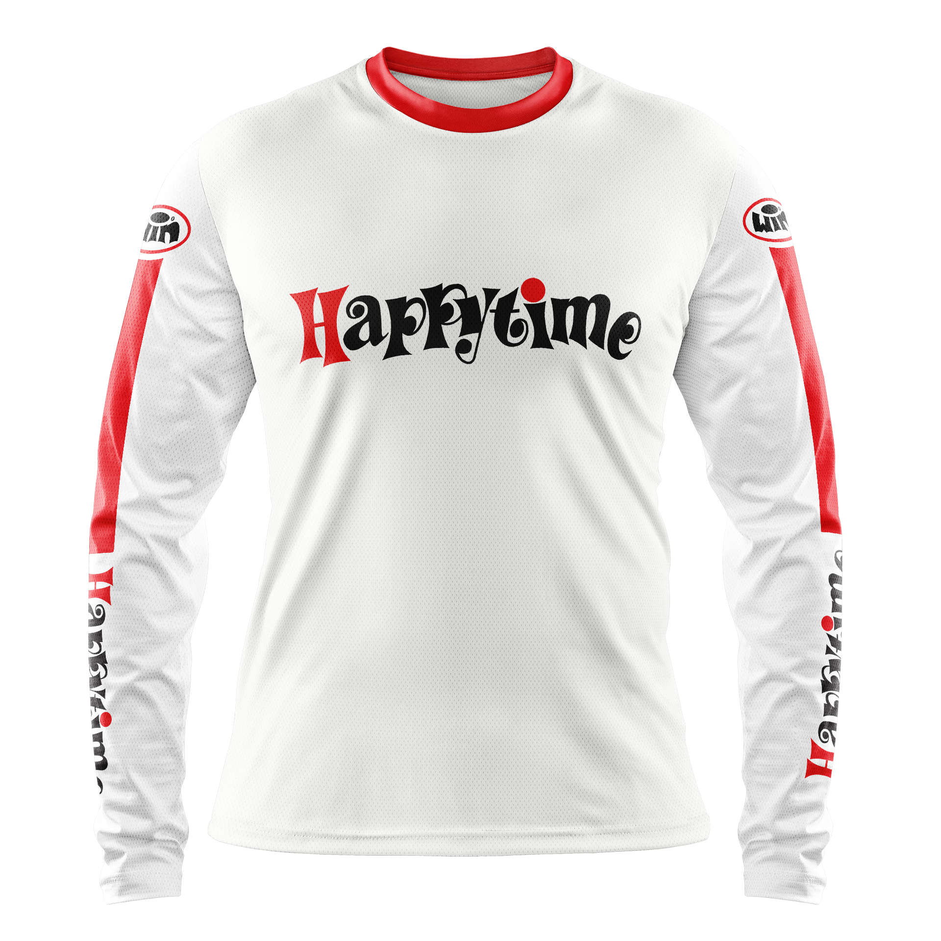 Maillot Happytime Aéré Blanc Blanc Rouge Face