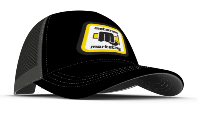 Casquette brodée trucker MXM Classic  - Noir Jaune