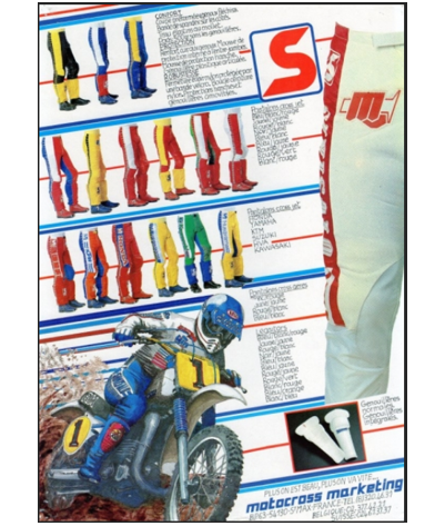 Motocross Marketing publicités Moto Vintage Tria Classic Enduro Vintage Sinisalo Oakley Scott DG JT Racing USA Win Ohlins Shocks Simons Forks Axo Falk Happytime