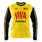 Maillot MONTESA Aéré Jaune Manches Noir Face