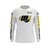 Maillot Trial MXM Origin Blanc Noir Jaune Face