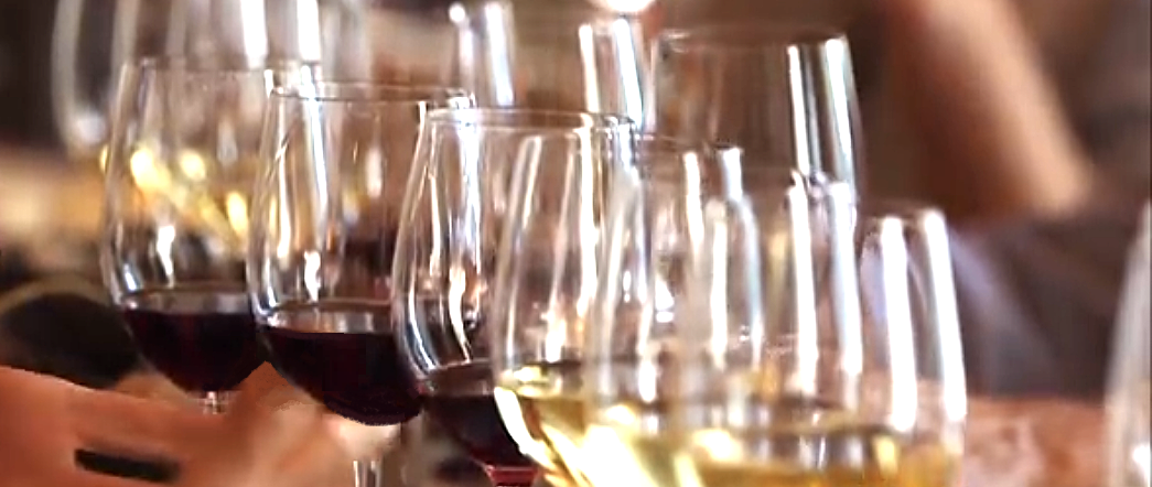 verres degustations vins rouge et blanc