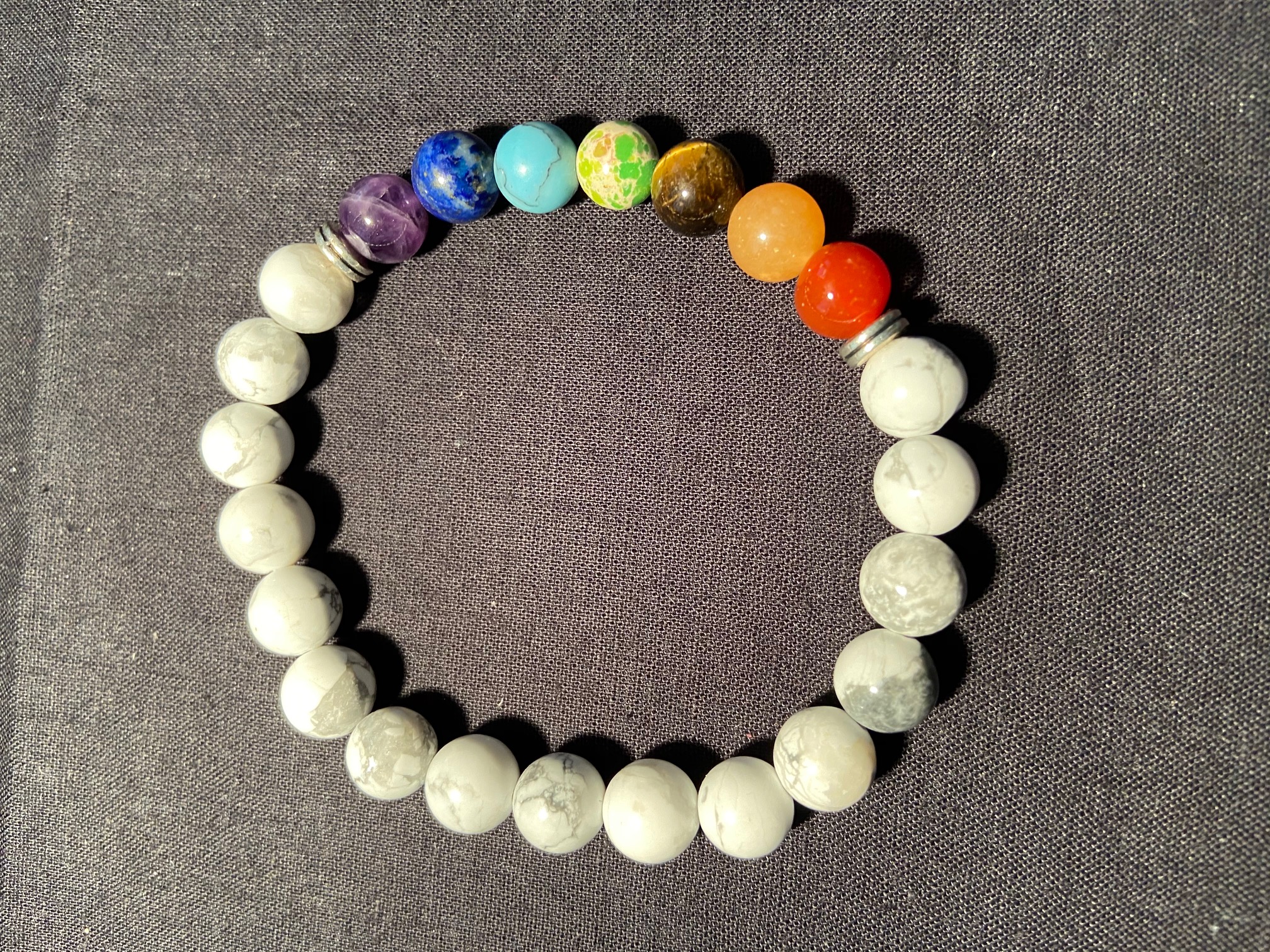 bracelet howlite 7 chakras
