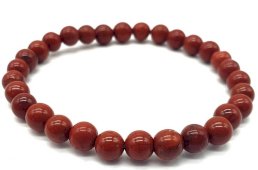 bracelet jaspe rouge 6 mm