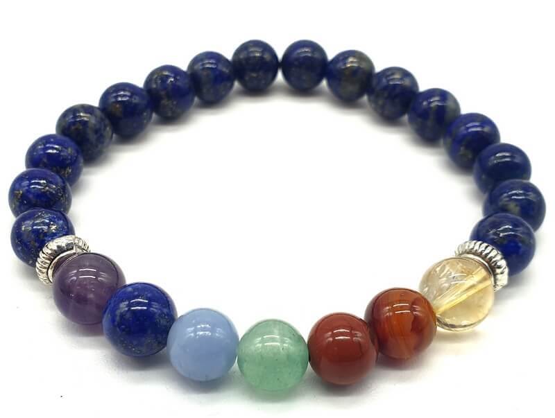 bracelet lapis lazuli 7 chakras