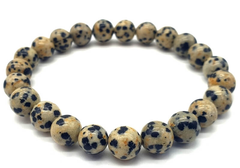 Bracelet jaspe dalmatien 8 mm
