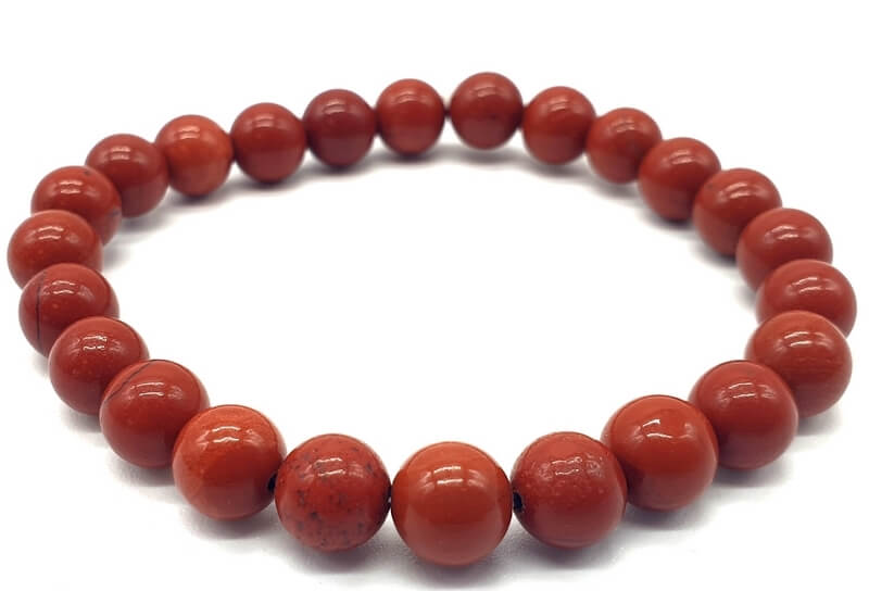 bracelet jaspe rouge 8 mm