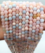 Perle morganite 6 mm