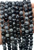 Perles Obsidienne des Neiges 8 mm