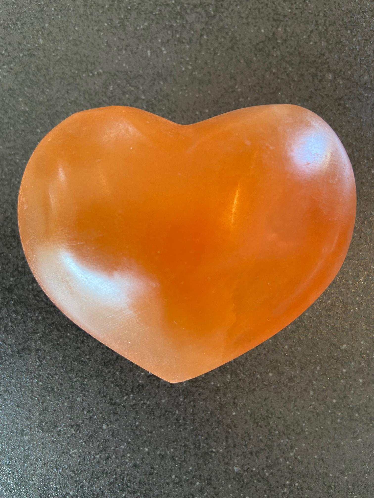 Coeur sélénite orange