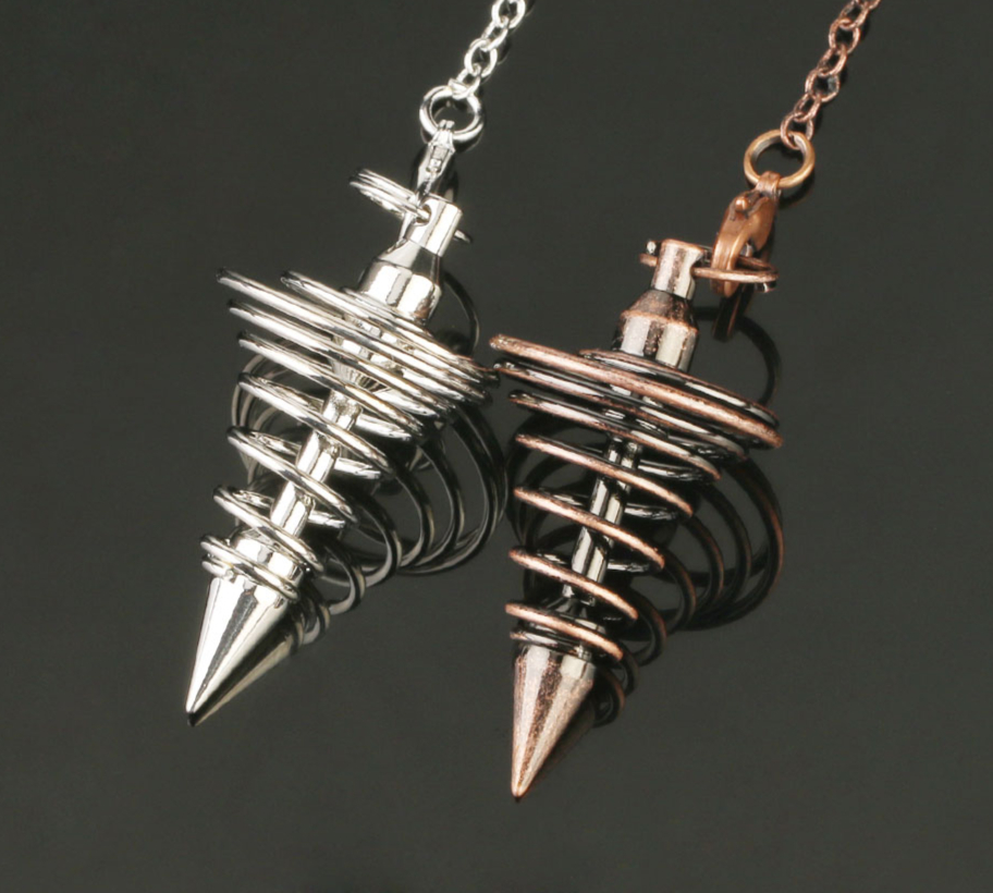 pendule-métal-spirale-or-argent-cuivre