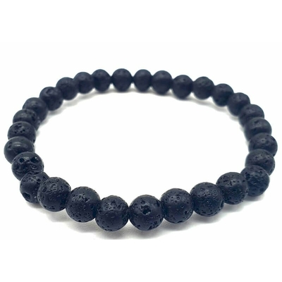 bracelet pierre de lave 6 mm