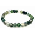 bracelet agate mousse 6 mm