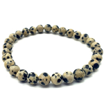 bracelet jaspe dalmatien 6 mm